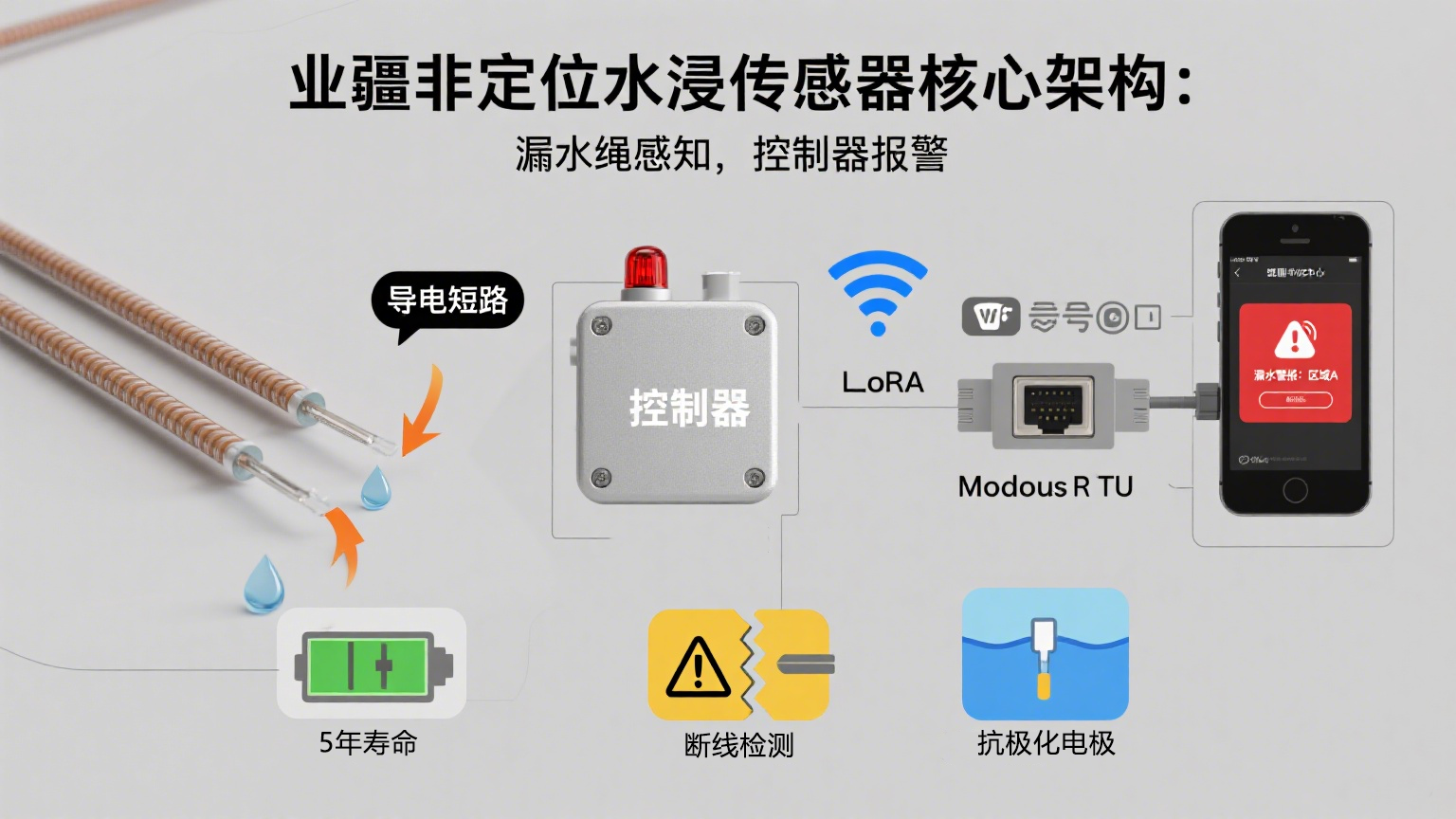 快速感知，全域守護(hù)：業(yè)疆智能非定位水浸傳感器